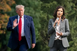 Donald Trump and Kristi Noem. Photo: National Archives and Records Administration | Matt Johnson from Omaha, Nebraska, United States, Wikimedia Commons