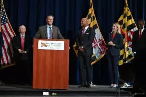 English: Governor Moore Speaks at the Treasury Direct-File Announcement by Pat Siebert at 80 Calvert St, Annapolis, MD 21401 Author MDGovpics